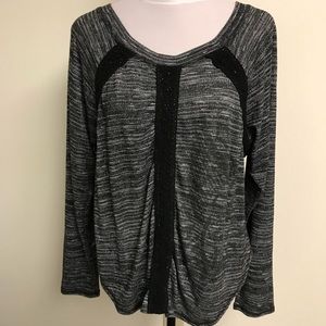 HARLEY DAVIDSON Gray Dolman Sleeve Knit Top Sz XL